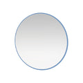 Round Wall Mirror with Blue Frame - Modern Home Décor