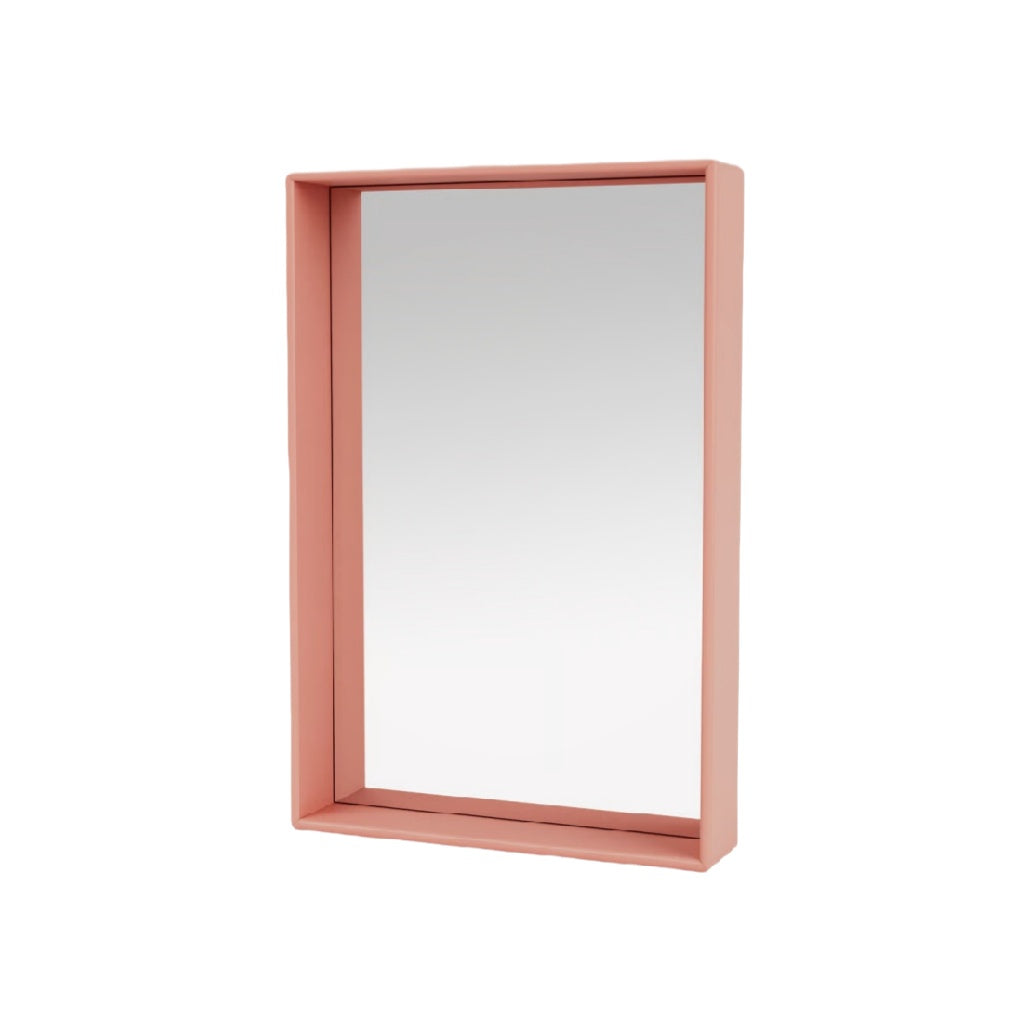 Modern Pink Framed Wall Mirror - Stylish Rectangular Design