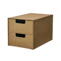 Elegant Gold Two-Drawer Storage Box**