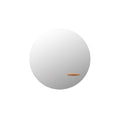 Modern Round Wall Mirror with Wooden Accent**